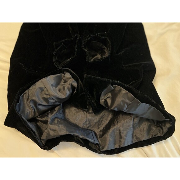 INC International Concepts Black Velvet Three Button Blazer Jacket Womens Size 6 - Picture 2 of 9